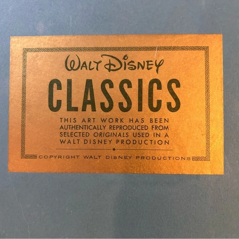 Vintage Disney Lithograph Snow White & Lady and the Tramp